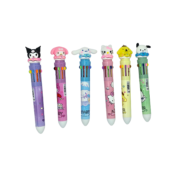 Caneta personagens - 10 cores