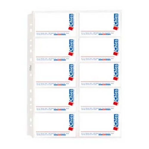 Refil Porta Cartão Telefônico - Pacote 10 Folhas - Chies