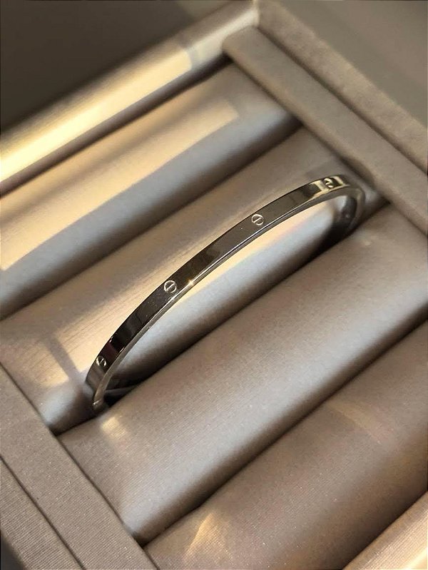 Pulseira inspiração cartier em aço