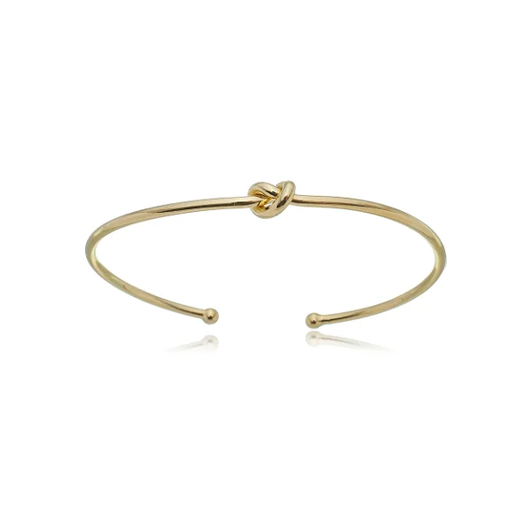 Bracelete liso banho em ouro 18k