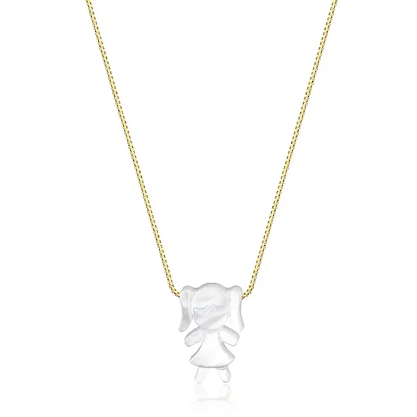 Colar filha madreperola banho ouro 18k
