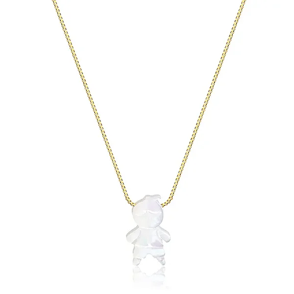 Colar filho madreperola banho ouro 18k