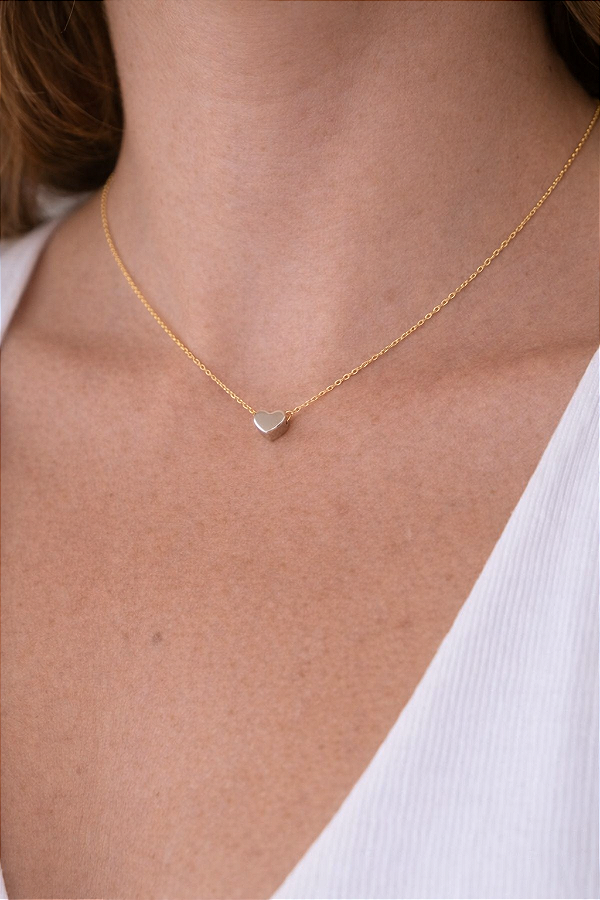 Colar mix de banho coração