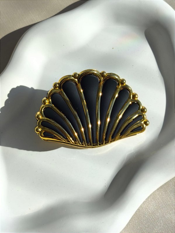 Presilha para cabelo concha preta