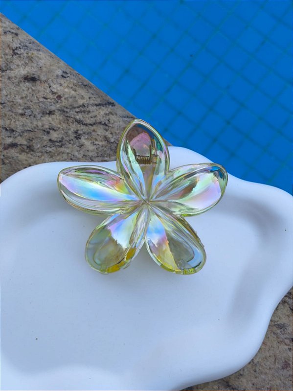 Presilha para cabelo flor