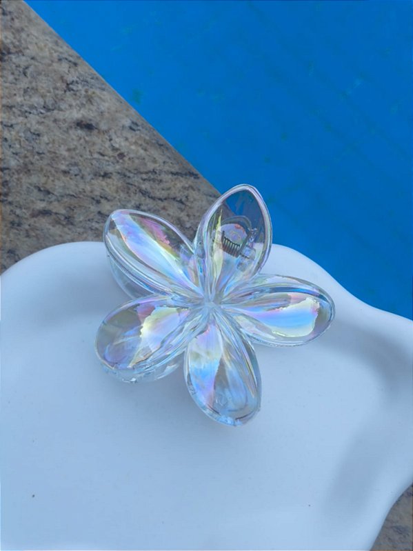 Presilha para cabelo flor