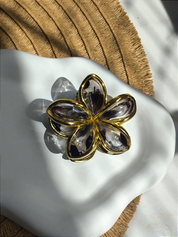 Presilha para cabelo flor