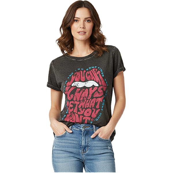 Camiseta LP Estonada Baby Look Rolling Stones