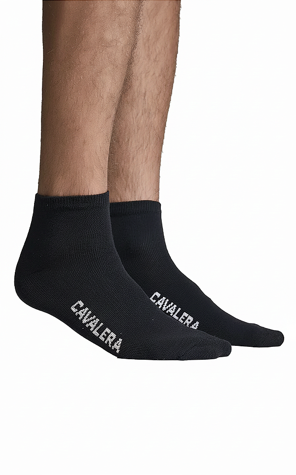 Meia Cano Medio Cavalera Preta