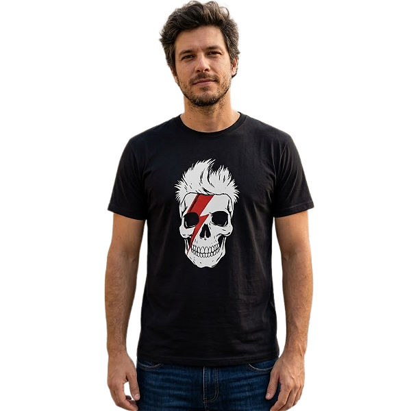 Camiseta David Bowie Skull