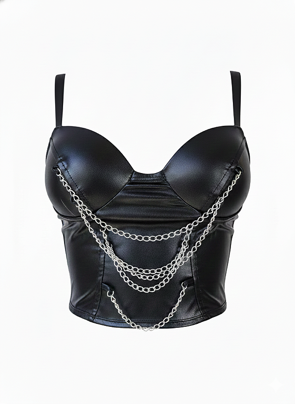 Cropped c/ Correntes Tamanho Único