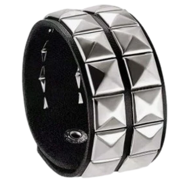 Pulseira c/ Pirâmide 2 Fileiras