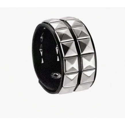 Pulseira c/ Pirâmide 2 Fileiras