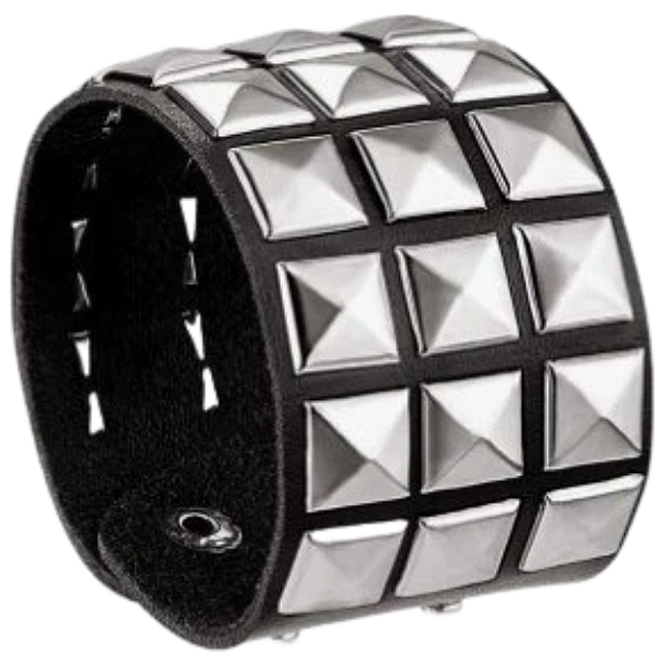 Pulseira c/ Pirâmide 3 Fileiras