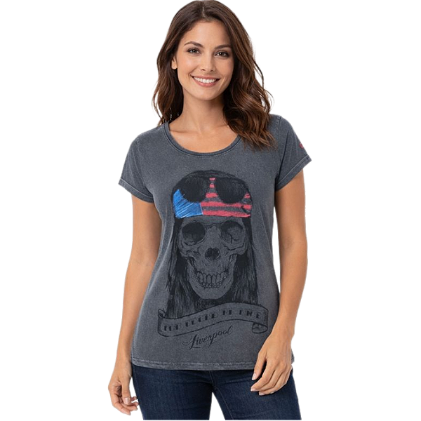 Camiseta LP Estonada Baby Look Axl Rose Skull