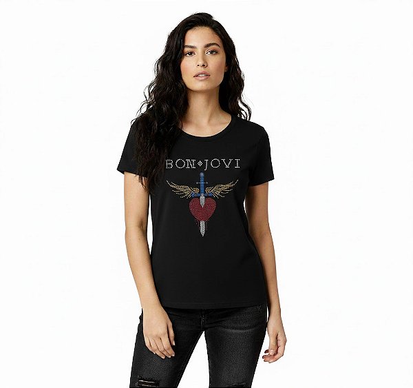 Camiseta RC Bon Jovi c/ Strass