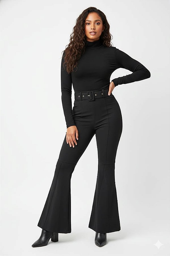 Calça Cirrê Flair c/ Cinto
