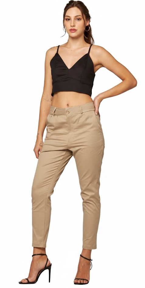 Calça Tailored Bege