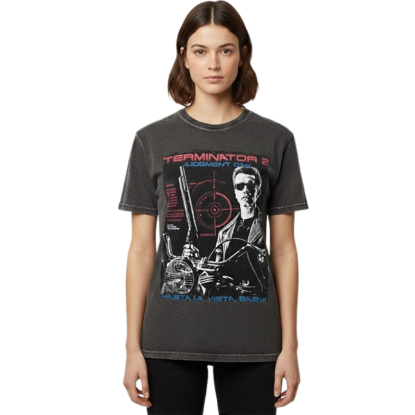 Camiseta LP Estonada Baby Look Exterminador do Futuro