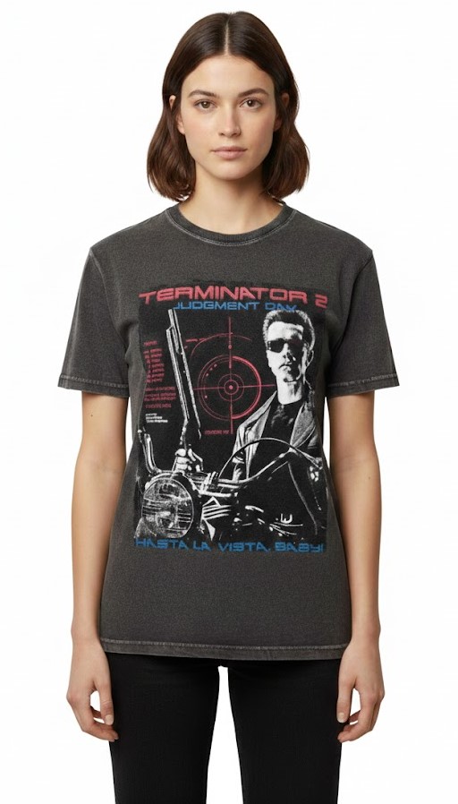 Camiseta LP Estonada Baby Look Exterminador do Futuro