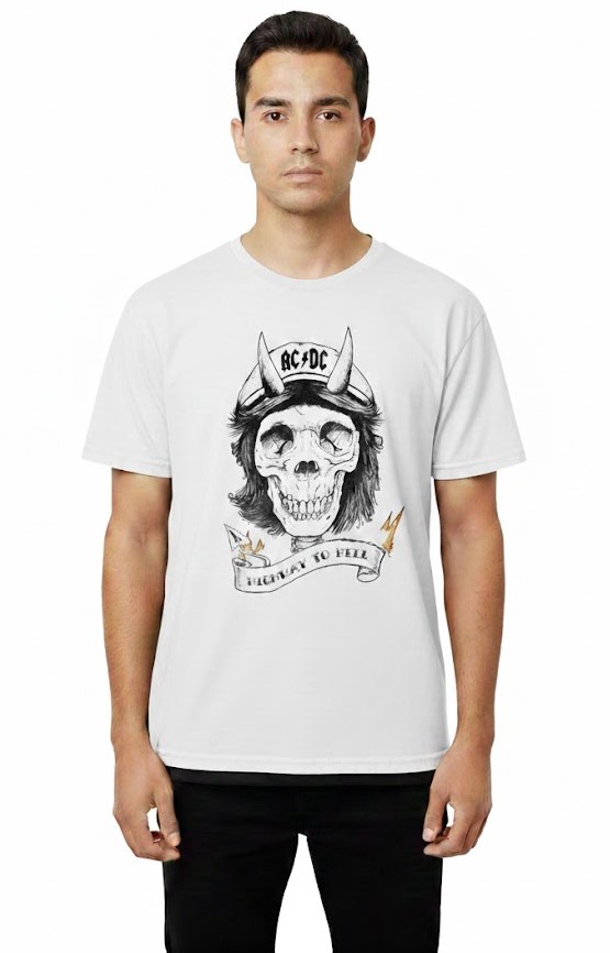 Camiseta LP Skull Angus Ac/Dc