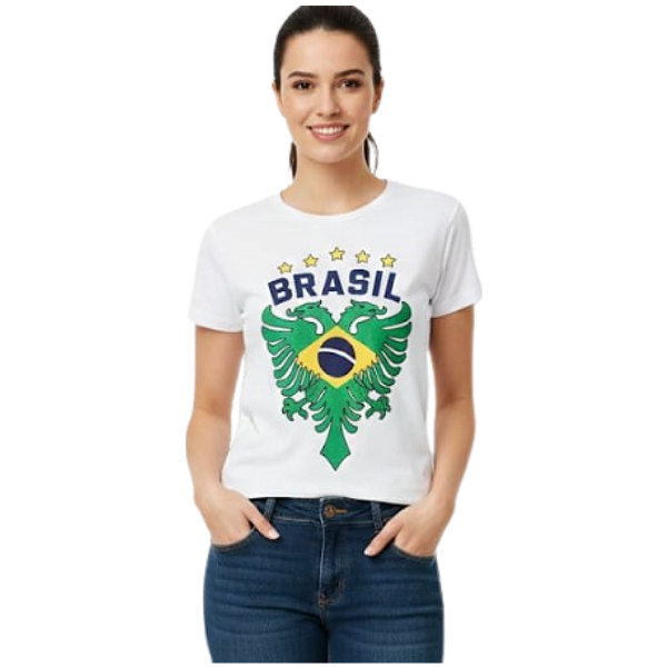 Camiseta Cavalera Baby Look Brasil Águia