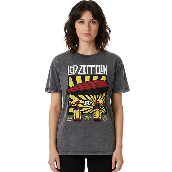 Camiseta LP Estonada Baby Look Led Zeppelin
