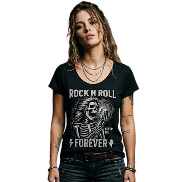 Camiseta RC Rock N' Roll Forever c/ Strass