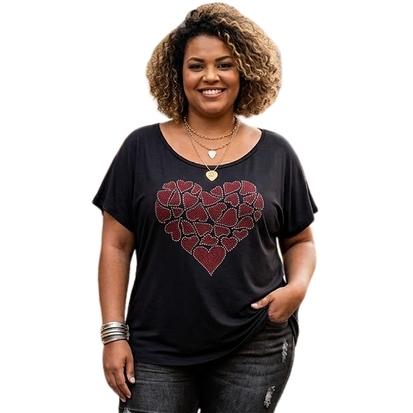 Camiseta RC Coração c/ Strass