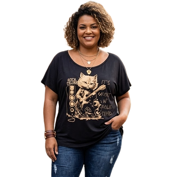 Camiseta RC It's Rock Cat c/ Strass