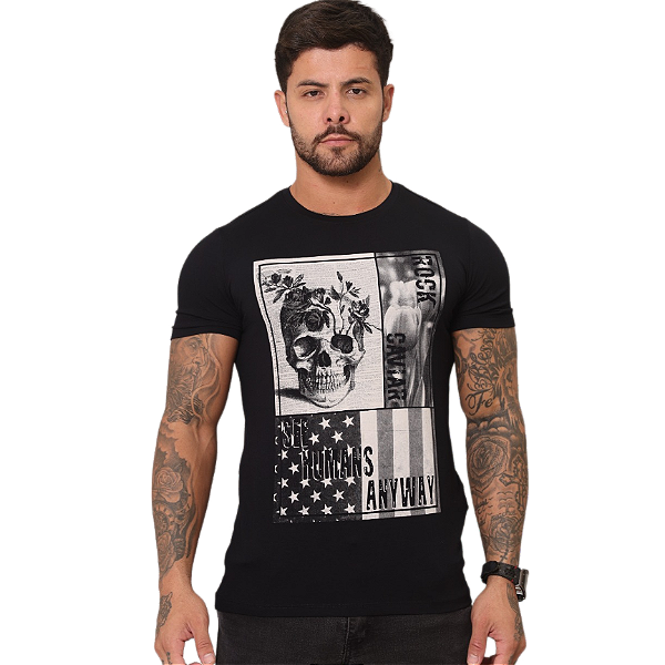 Camiseta RC See Humans Anyway SKull