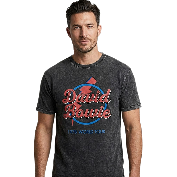 Camiseta LP Estonada David Bowie 1978 World Tour