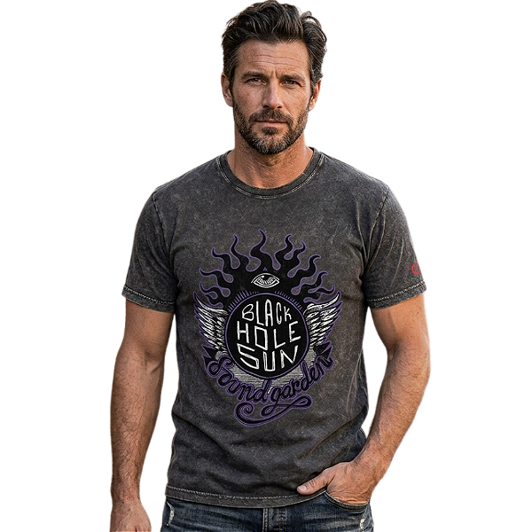 Camiseta LP Estonada Soundgarden Black Hole Sun