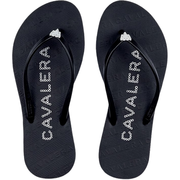 Sandália Cavalera Feminina Logo Bubble Preto Ed. Limitada
