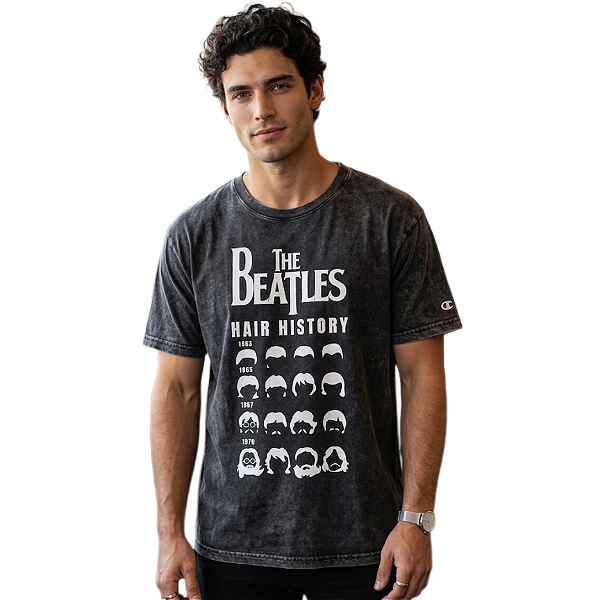 Camiseta LP Beatles Hair History