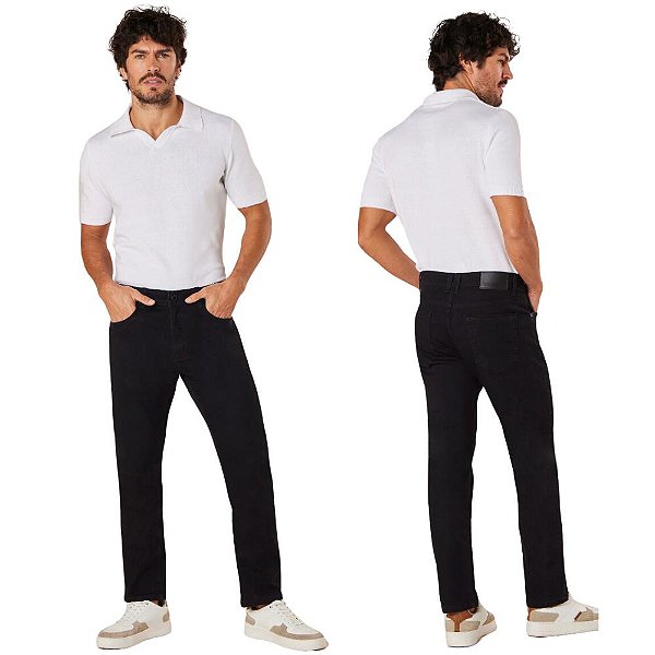 CALÇA SLIM PRETA LISA 10888