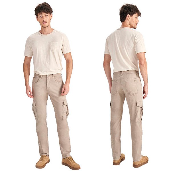 CALÇA CARGO KAKI 11174