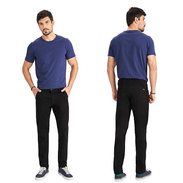 CALÇA CASUAL SARJA BOLSO FACA 11184
