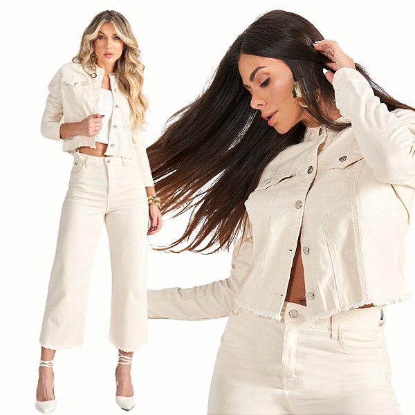 JAQUETA CROPPED OFF WHITE 80585
