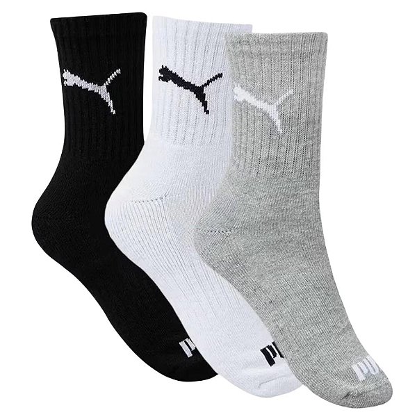 KIT 3 PARES DE MEIA PUMA - CANO MEDIO SEL4530999