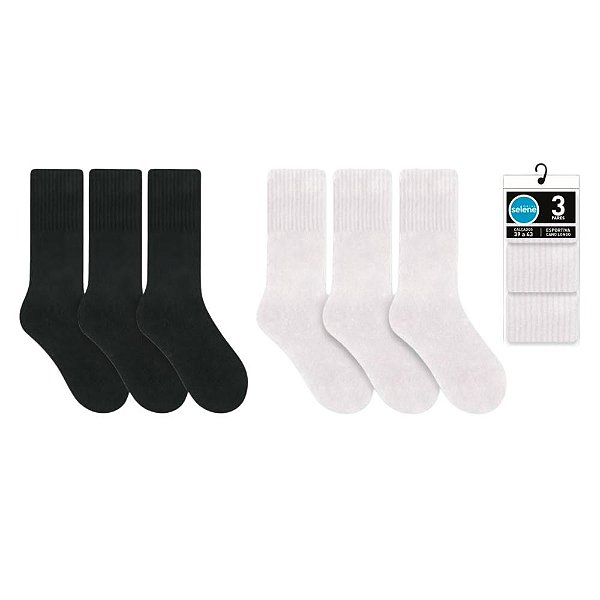 KIT 3 PARES DE MEIA SELENE - CANO LONGO SEL40906998