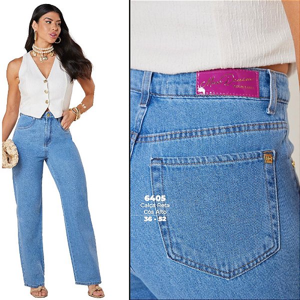 CALÇA RETA 100% ALGODÃO - 6405