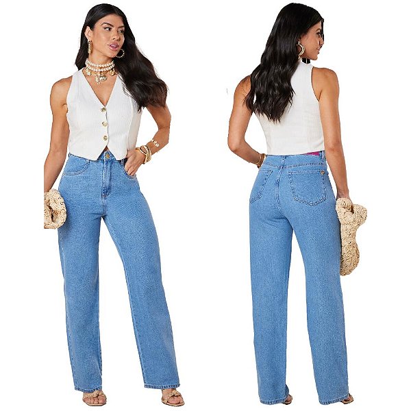 CALÇA RETA 100% ALGODÃO - 6405