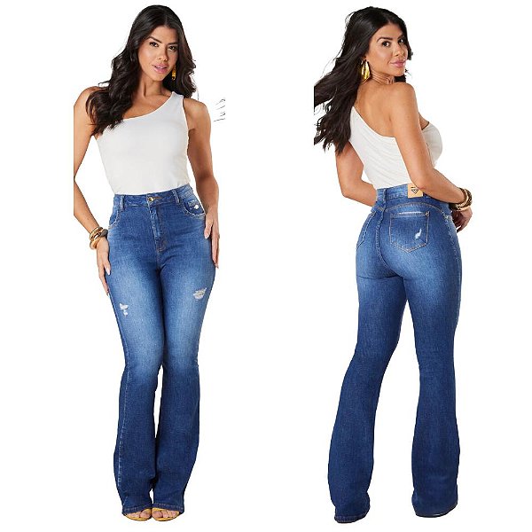 CALÇA FLARE CÓS ALTO - 6551