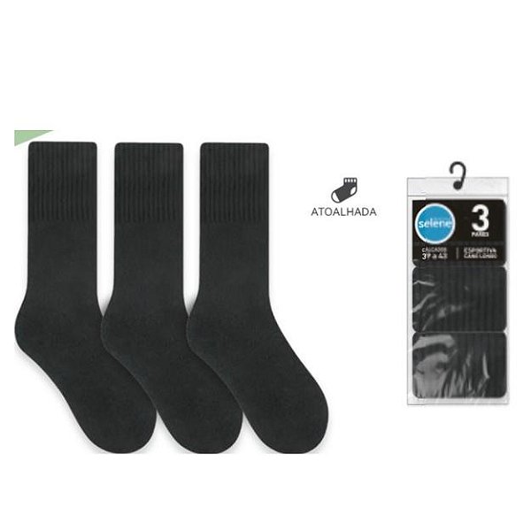 MEIA CASUAL KIT 3 UN -8500