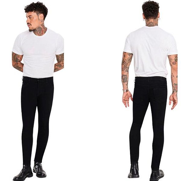 CALCA SKINNY PRETA MASC- 70902