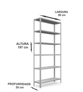 DUPLICADO - ESTANTE EM AÇO 30 ALTA