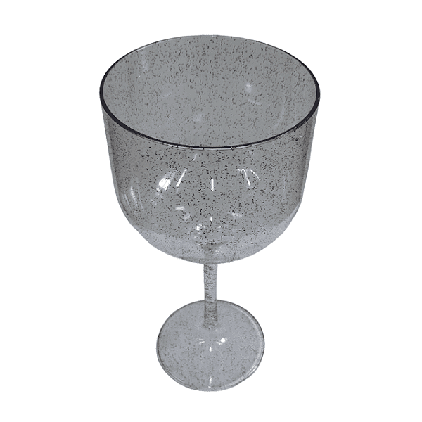 TAÇA DE GIN ACRILICO COM GLITER 580ml