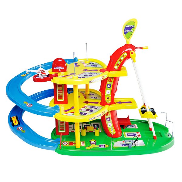 Pista Posto Lava Rápido Fantastic Parking Tipo Hotwheels