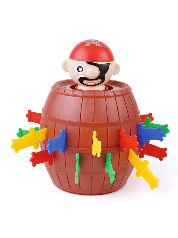 Jogo De Mesa Barril Pirata Grande Art Brink 16 Adagas